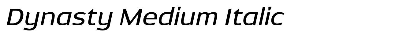 Dynasty Medium Italic
